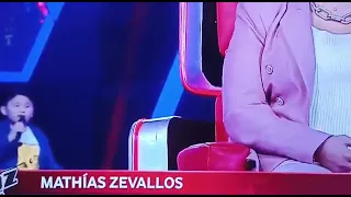 Mathias Zeballos hizo voltear 4 entrenadores voz Kids brillo con su talento canto volver a amar