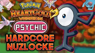 Pokemon HeartGold HARDCORE NUZLOCKE - Psychic types only! (No items, no overleveling, set mode)