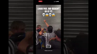 LOGAN PAUL AND RICOCHET GO AT IT! #loganpaul #wwe #ricochet #fight #backstage #shorts