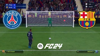 EA Sports FC 24 - PSG VS Barcelona | Penalty Shootout | UEFA Champions League Final | PS4 | HD