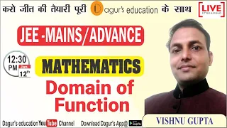 JEE-Mains/ Domain of Function By Vishnu Gupta Sir