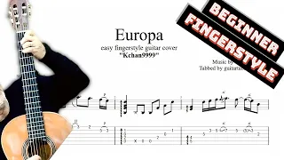 Europa easy fingerstyle guitar TAB (PDF + Guitar Pro)