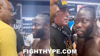 ROY JONES JR. CHECKS NDO CHAMP & REMINDS HIM "WEIGHT DON'T MATTER" WHILE BEING SEPARATED AT FACE OFF
