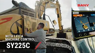 SANY EXCAVATOR REVIEW: SY225 Excavator With Leica Geosystems Machine Control