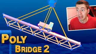 CONSTRUÍ UMA PONTE que BALANÇA!!! - POLY BRIDGE 2