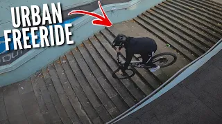 URBAN MTB FREERIDE | HUGE Drops + FAST Stairs In London