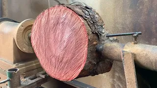 Transforming Redwood Blanks into Masterpieces on a Manual Wood Lathe