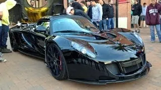 Venom GT & Lexus LFA REVVING - Coffee & Cars Houston