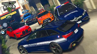 6 VÉHICULES DE LUXE VOLÉS EN UNE SOIRÉE COURSE POURSUITE VS LA GENDARMERIE | GTA V RP MOD