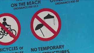 Man fined $100+ for using an umbrella at Pinellas County's Belleair Shore Beach