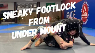 How to FOOTLOCK from under Mount for BJJ