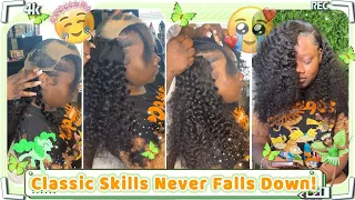 😌Satisfied Tutorial: Illusion Part Bob Hairstyle Quick Weave! Curly Human Hair Ft.#ELFINHAIR Review