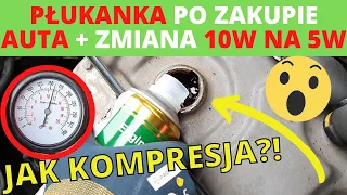 Co się stało z kompresją po płukance silnika i zmianie oleju z 10W40 na 5W40? Test i pomiary!