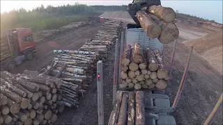 loading in quarry, unloading in sawmill