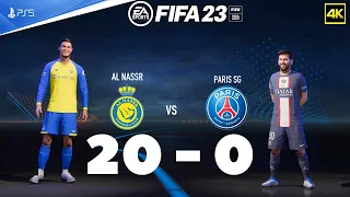 FIFA 23 | Al-Nassr 20 - 0 PSG | RONALDO VS MESSI I CHAMPIONS LEAGUE FINAL 2023 I