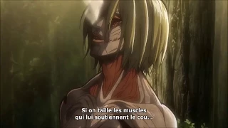 Shingeki No Kyojin- Female Titan VS Levi's Squad