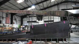 Video 223 Restoration of Lancaster NX611 Year 7.-- Wing tip and rear trailing edge removed.