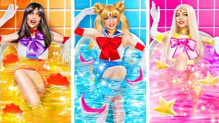 Star Girl, Moon Girl and Sun Girl in Real Life! How to Become a Sailor Moon!
