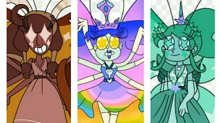 Королевы Мьюни в форме бабочек. Queens of Mewni in butterfly form.