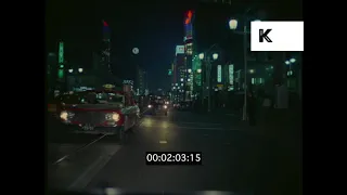 1960s Tokyo Driving at Night, Japan, HD