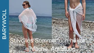 Häkel dir diesen Sommer ein Dreieckstuch! Einfach und stylisch! @barywoll