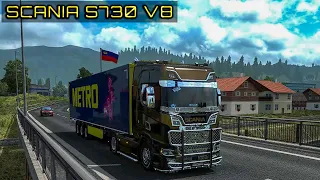 Metro Trailer Delivery - Scania S730 V8 | Euro Truck Simulator 2  Logitech G29 + shifter | Gameplay