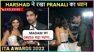 Harshad Chopda Takes Care Of His Co-Actress Pranali Rathod At ITA Awards 2022