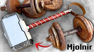 Making Solid THOR Hammer out of Heavy Dumbbells