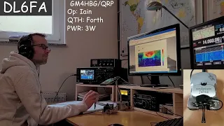 CW Full QRP 5W/3W QSO DL6FA with GM4HBG 1100km to Scotland Morse basic Telegrafie 26WPM DOK F38 DARC