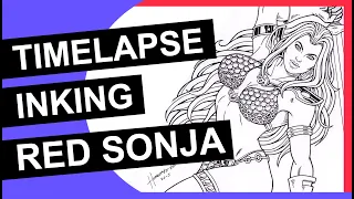 Red Sonja - Timelapse Inking