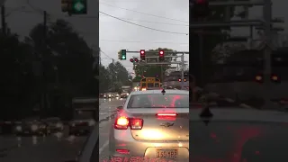 School Bus Gets Stuck Dangerously Close to Railway Tracks as Train Crosses - 1077898