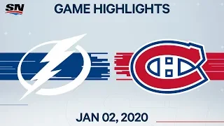 NHL Highlights | Lightning vs. Canadiens - Jan. 2, 2020