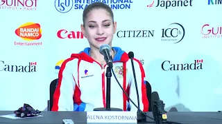 Alena Kostornaya - Press Conference - Junor Grand Prix Final 2018