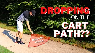 Rules of Golf | Penalty Area Relief With Cart Path In The Way!