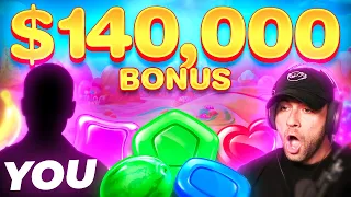 This VIEWER spent my BALANCE & SPUN into a $140,000 BONUS on SWEET BONANZA!! (Bonus Buy)