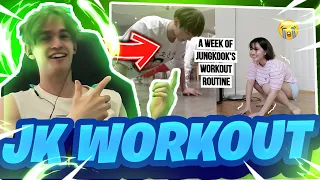 Reacting To "I followed Jungkook's workout routine for a week // getting fit with yoora "