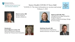 MGH Senior Health Town Hall: February 2, 2021