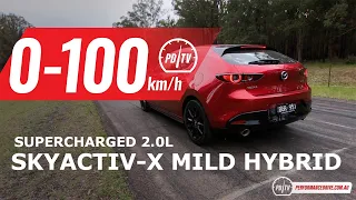 2020 Mazda3 Skyactiv-X 0-100km/h & engine sound