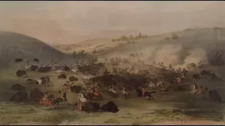 The McWhiney Art Collection: No. 9, Buffalo Hunt Surround, 1845, George Catlin