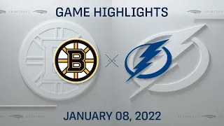 NHL Highlights | Bruins vs. Lightning - Jan. 8, 2022