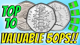 Top 10 Most Valuable and Rare 50p Coins! (UK Circulation)