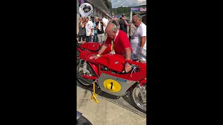 MV Agusta GP 500 warming up - loud and clear! Racing motorcycle from the glorious past. #goran2003
