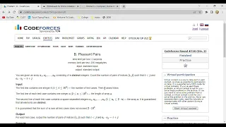 Codeforces problem 1541B (Pleasant Pairs)