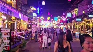 The pub street of  Siem Reap after 2024 countdown