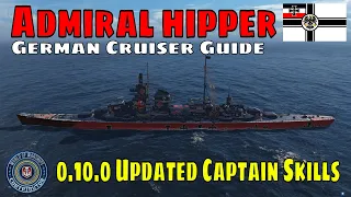 World of Warship Admiral Hipper Class Captain Skills Wows Build Guide