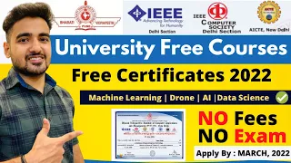 University Certified 4 Free Courses With Free Certificate | Learn Machine Learning | AICTE Approved