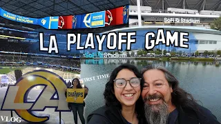 LA PLAYOFF RAMS GAME VLOG | What To Know Before Going (Parking) | SOFI Stadium First Time NFL Game