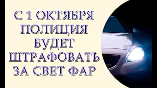 1 октября штраф за не включенный свет. Штраф или предупреждение за езду без света