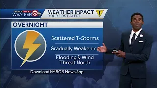 Scattered T-storms possible overnight