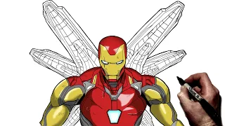 How To Draw Iron Man MK 85 | Step By Step | Marvel